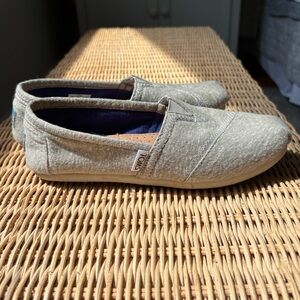 TOMS Grey Slip-On Shoes